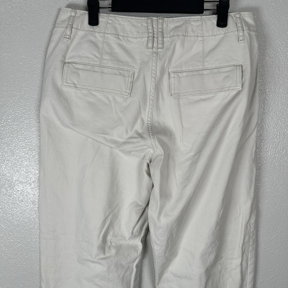 White House Black Market Pants Womens 10Long High Rise Relaxed Ankle Beige Ivory - Picture 4 of 7